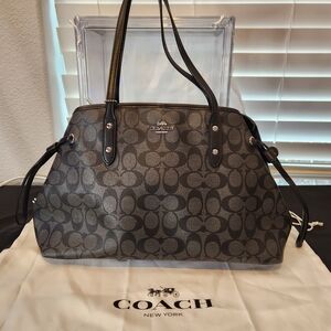 Coach Dark Gray Signature Shoulder Bag